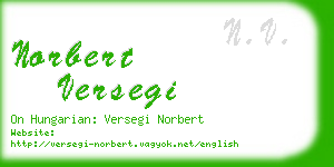 norbert versegi business card